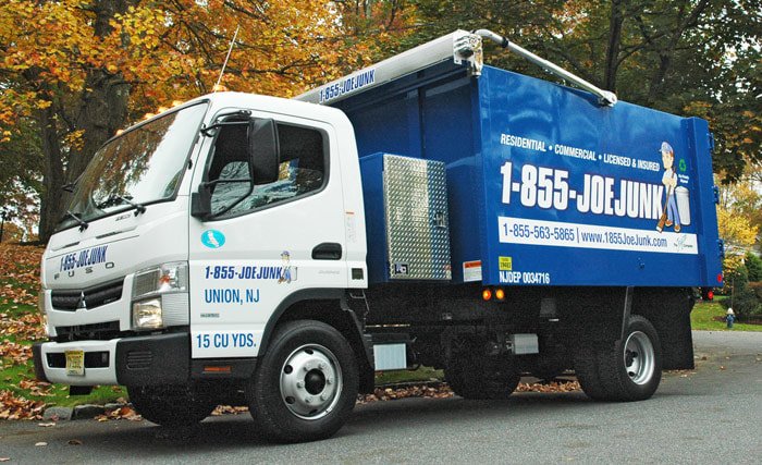 Photo of a JoeJunk truck, to highlight the 1-855-JoeJunk Removal & Clean Out services available