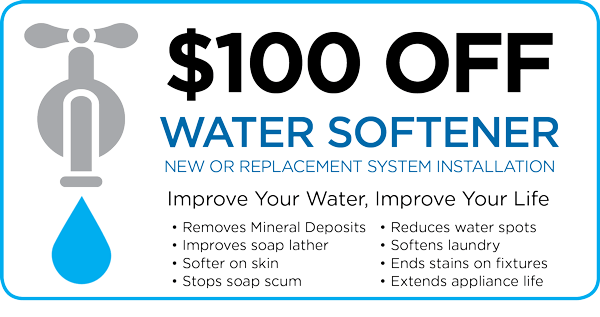 $100 Off installation cost of a new or replacement water softener system from The Jayson Company