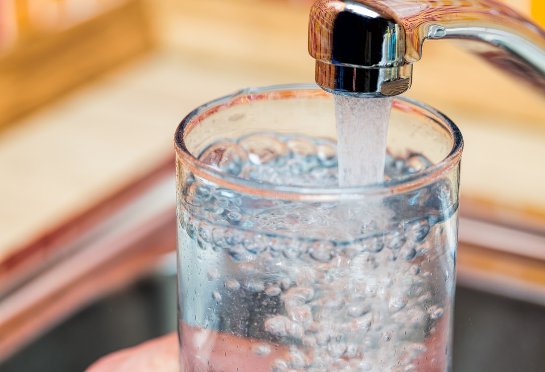 photo of reverse osmosis purified water, sparkling clear, from fau